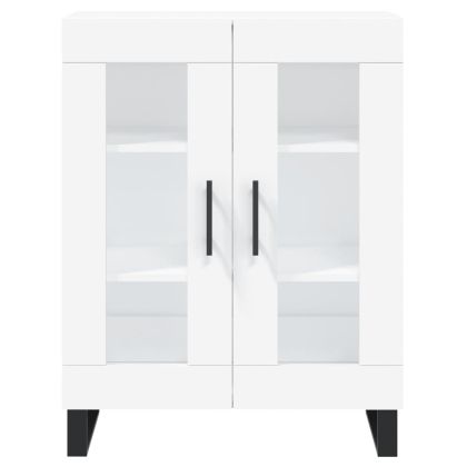 Висок шкаф, бял, 69,5x34x180 см, инженерно дърво