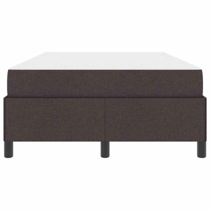 Легло с пружинирана основа Тъмен кафяв 120 x 190 cm текстил