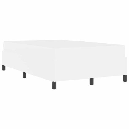 Рамка за легло с матрак Бяло 120 x 190 cm текстил