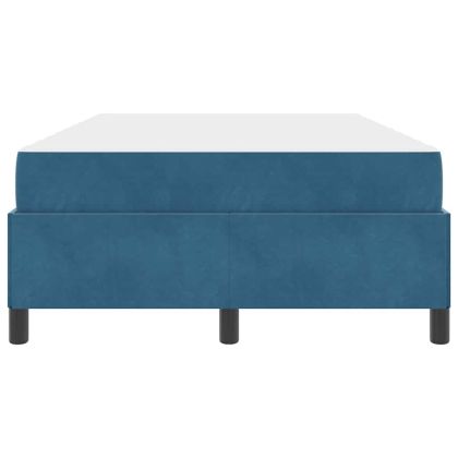 Рамка за легло с матрак Тъмен син 120 x 190 cm текстил