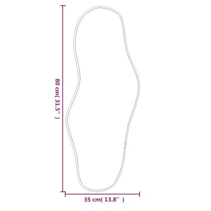 Стенно огледало сребро 80x35 см