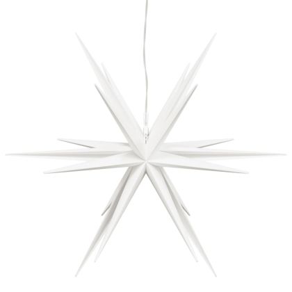 Коледна лампа с LED, сгъваема, бяла, 43 см