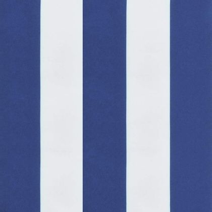 Шалте за шезлонг синьо-бяло райе 180x60x4 см Оксфорд плат