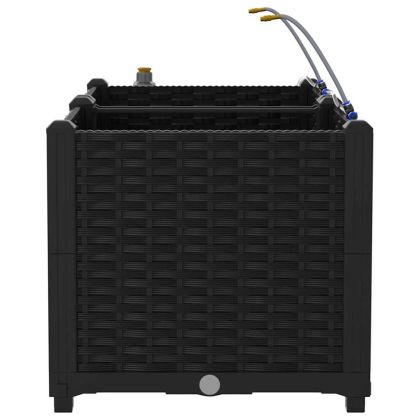 Градински саксии Черно 80 x 40 x 37.5 см Стомана