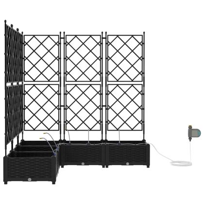 Градински саксии Черно 120 x 120 x 126 см Стомана