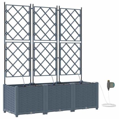 Градински саксии Светлосиво 120 x 40 x 142 cm Стомана