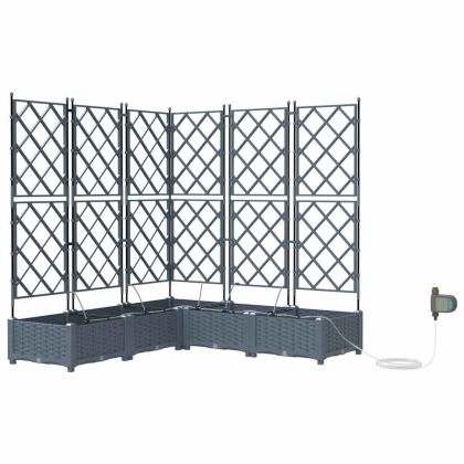 Градински саксии Светлосиво 120 x 120 x 126 см Стомана