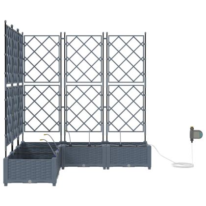 Градински саксии Светлосиво 120 x 120 x 126 см Стомана