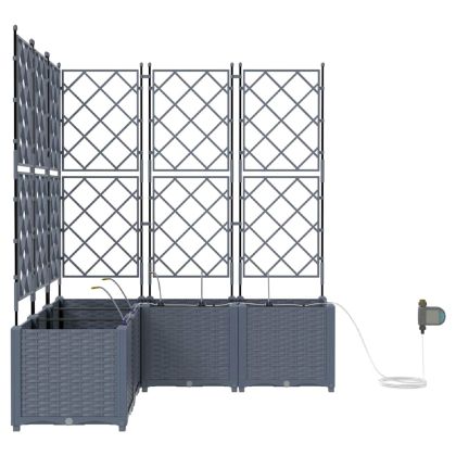 Градински саксии Светлосиво 120 x 120 x 142 см Стомана