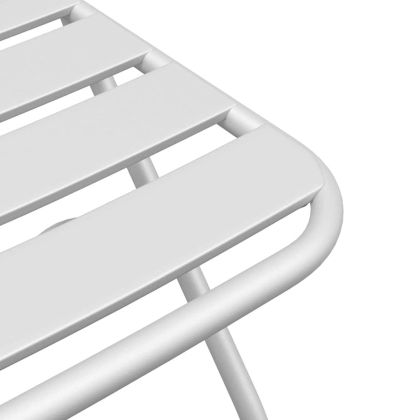 Сгъваем градински стол 2 pcs Бяло 55 x 56.5 x 91 см Стомана