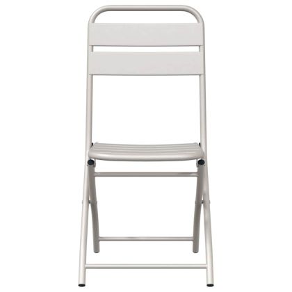 Сгъваем градински стол 2 pcs Бежово 55 x 56.5 x 91 см Стомана