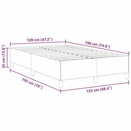 Рамка за легло Сивозелен 120 x 190 cm Кадифе