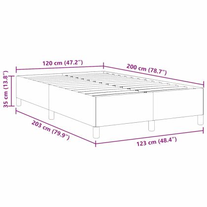 Рамка за легло Синьо 120 x 200 cm Кадифе