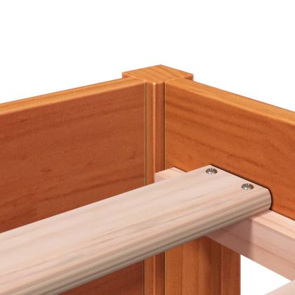 Дневно легло без матрак, восъчнокафяв, 80x200 см, бор масив