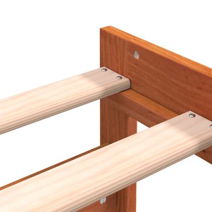 Канапе с изтеглящо разтегателно легло восъчнокафяво 80x200 см