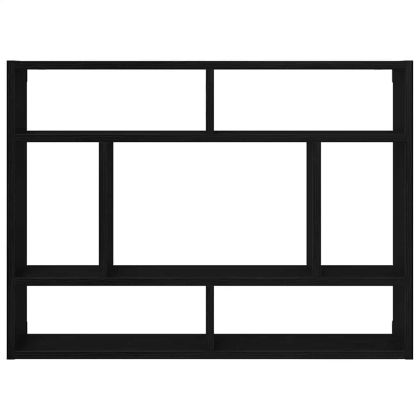 Стенен рафт, черен дъб, 75x16x55 см, инженерно дърво