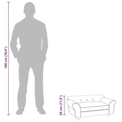 Диван за кучета, тъмносив, 72x45x30 см, плюш