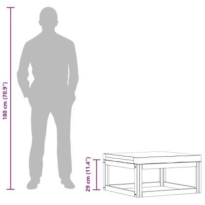 Табуретка, кремава възглавница, акациево дърво масив