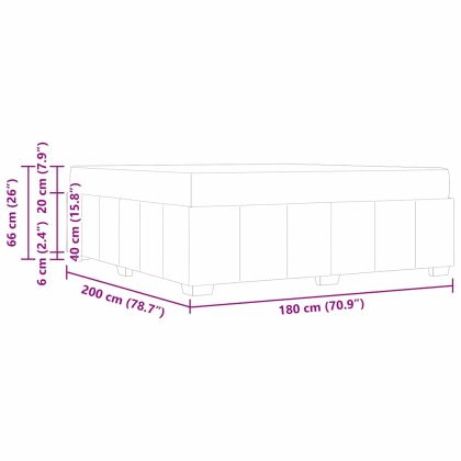 Рамка за легло с матрак Светлосиво 180 x 200 cm текстил