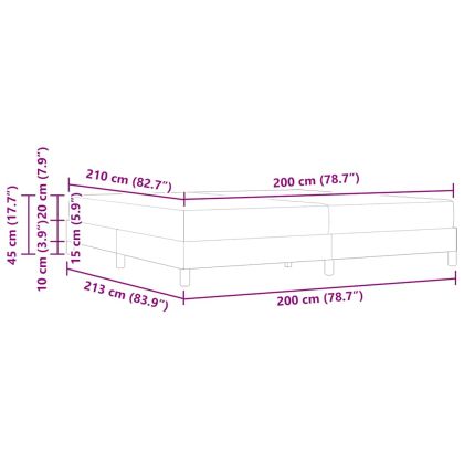 Легло с пружинирана основа Тъмен зелен 200 x 210 cm текстил