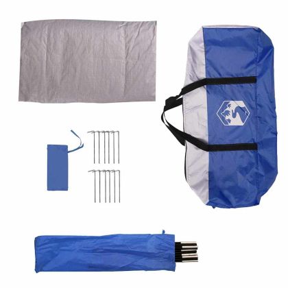 Палатка за басейн лазурно синьо 366 x 305 x 231 см Полиестер