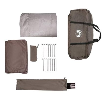 Риболовна палатка с покрив Кафяво 514 x 465 x 187 см Полиестер