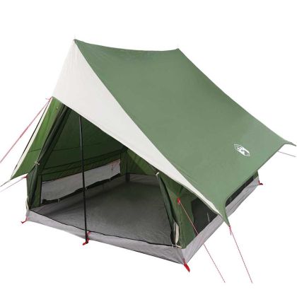 Семейна палатка с покрив Зелен и бял 315 x 286 x 200 см