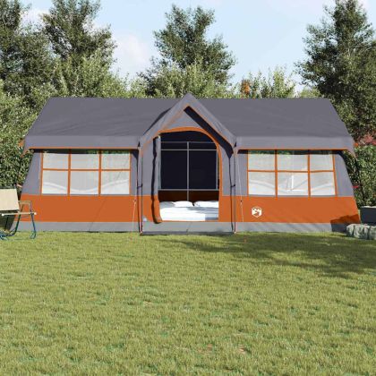 Каравани с покрив сиво и оранжево 622 x 295 x 238 см Полиестер
