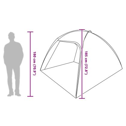 Наметало с покрив Сив и оранжев 370 x 230 x 185 см