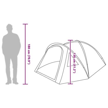 Къмпинг наметало с покрив Синьо 308 x 268 x 130 см Полиестер