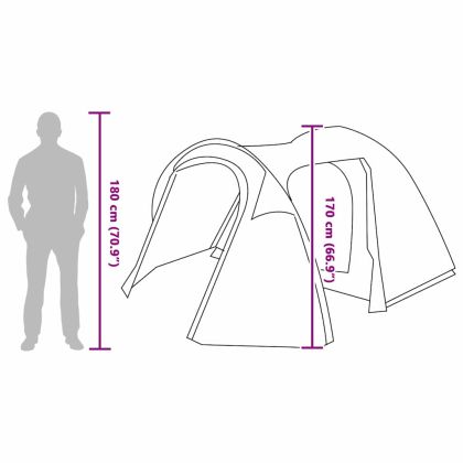 Куполна палатка с покрив Друг Зелен 384 х 254 х 170 см