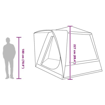 Къмпинг наметало Синьо 420 x 420 x 227 см Полиестер