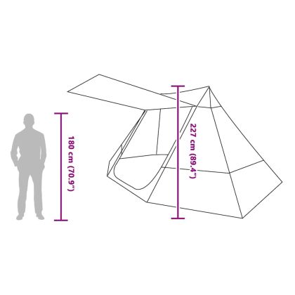 Къмпинг наметало с покрив Синьо 482 x 360 x 227 см тафта