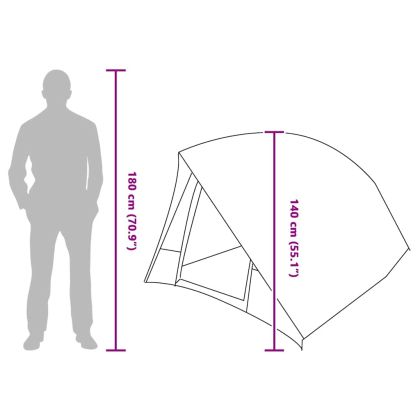 Къмпинг наметало с покрив Зелен 275 x 230 x 140 см тафта