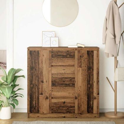 Бюфет с чекмеджета старо дърво 100,5x35x98,5 см инженерно дърво