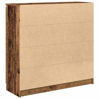 Бюфет с чекмеджета старо дърво 100,5x35x98,5 см инженерно дърво