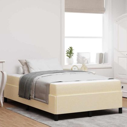 Легло с пружинирана основа Крем 120 x 190 cm текстил