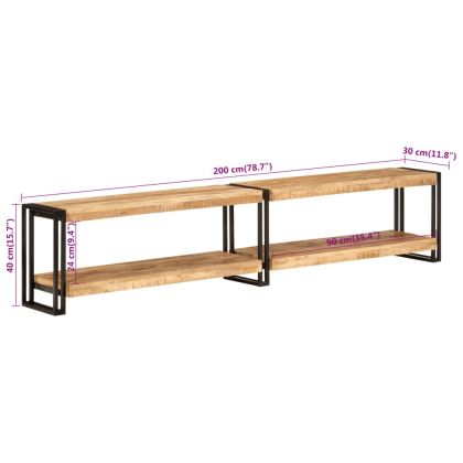 ТВ шкаф, 200x30x40 см, мангово дърво масив