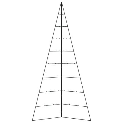 Метална коледна елха за декорация черна 210 см