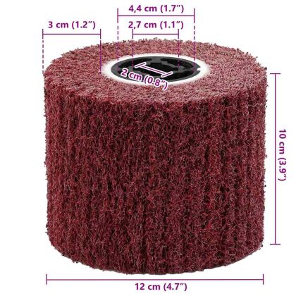 Шлифовъчни ролки 3 pcs Червено 12 x 12 x 10 см Синтетичен fibre