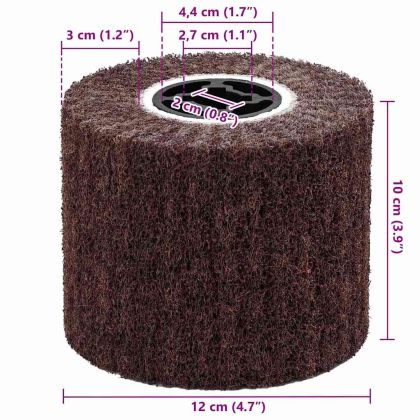 Шлифовъчни ролки 3 pcs Кафяво 12 x 12 x 10 см Синтетичен fibre