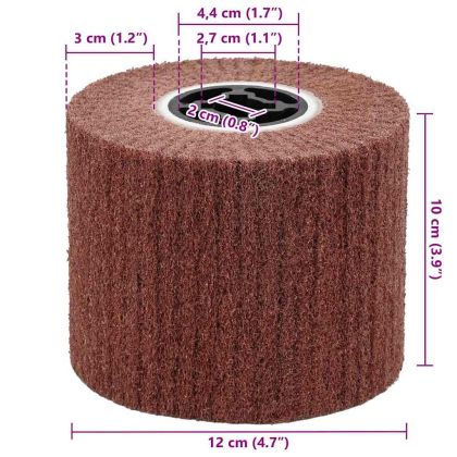 Шлифовъчни ролки 3 pcs Кафяво 12 x 12 x 10 см Синтетичен fibre