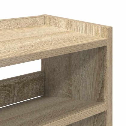 Етажерка за обувки, дъб сонома, 80x25x100 см, инженерно дърво