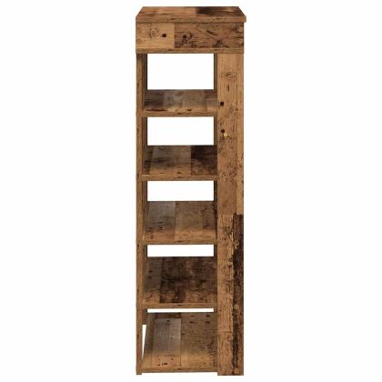 Етажерка за обувки, старо дърво, 60x30x98 см, инженерно дърво