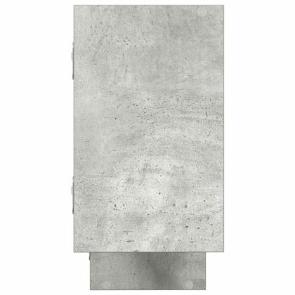 Стенен кубичен рафт, 5 отделения, бетонно сив, инженерно дърво