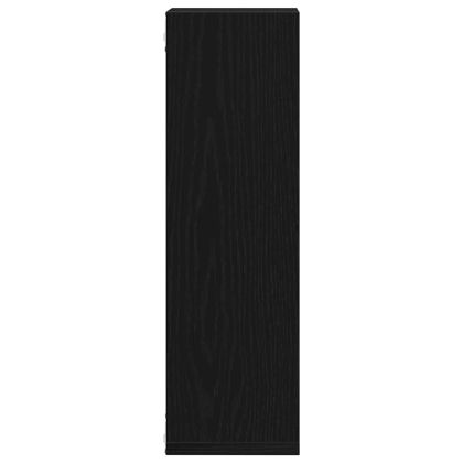 Стени за рафтове с рафт 2 pcs Черен дъб 50 x 15 x 85 см