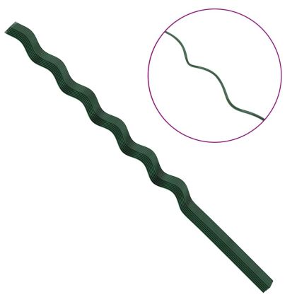 Спираловидни подпори за растения 50 pcs Зелен 150 cm