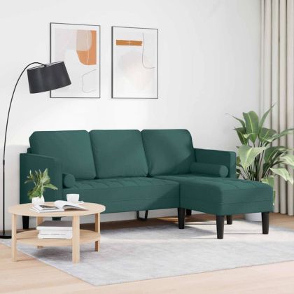 Комплект дивани Тъмен зелен 173 x 131 x 67 см текстил