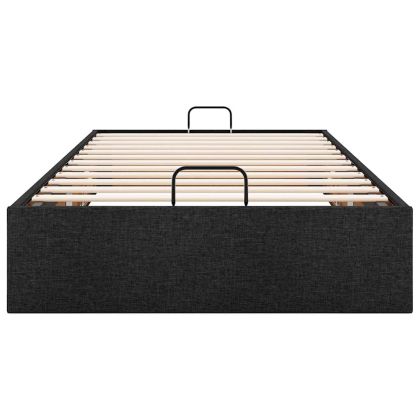 Османска рамка за легло без матрак, черна, 90x190 см, плат