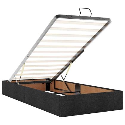 Османска рамка за легло без матрак, черна, 90x190 см, плат